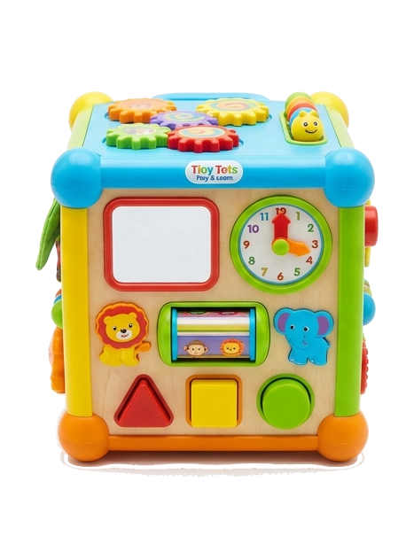 Colorful 5-in-1 Baby Activity Cube Learning Toy
