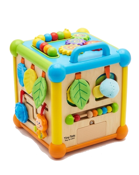 Colorful 5-in-1 Baby Activity Cube Learning Toy - Image 2
