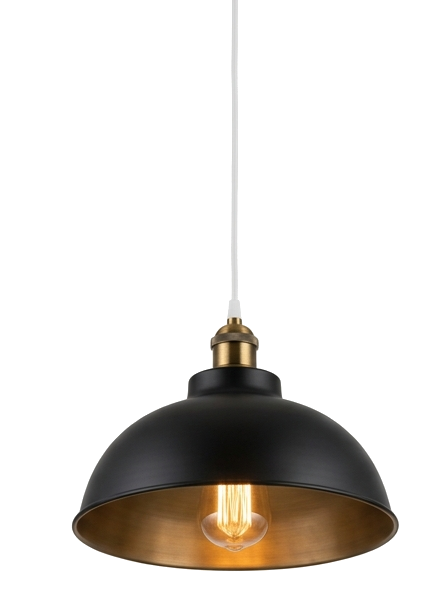 Modern Black and Gold Industrial Pendant Ceiling Light