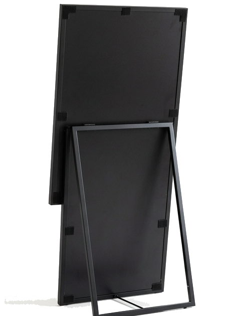 Modern Black Freestanding Photo Frame with Easel Stand - Image 3