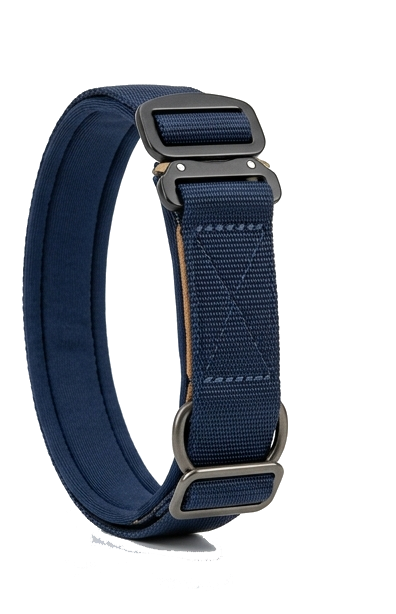 Adjustable Navy Blue Pet Collar with Heavy-Duty Buckle - Image 3